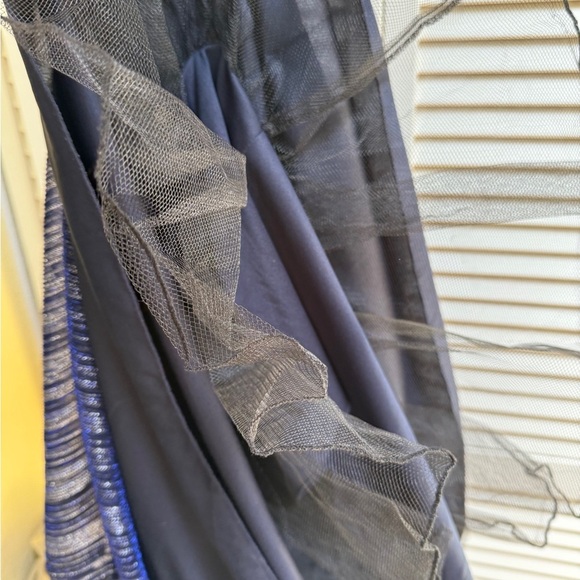 City Studio’s Women’s Sz 1 NEW Elegant Blue and Silver Halter Dress - Picture 10 of 13